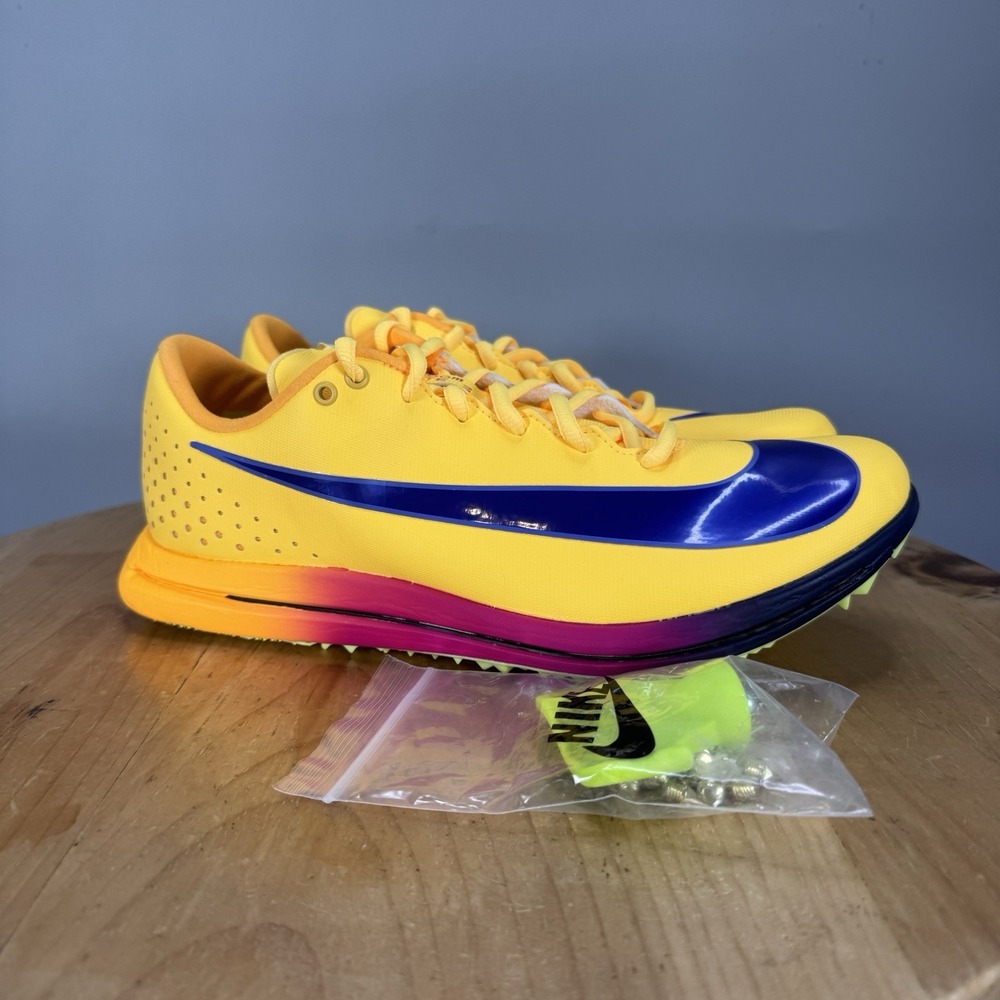 Nike Triple Jump Elite 2 Mens Size 8.5 Citron Yellow Track & Field Spikes NEW